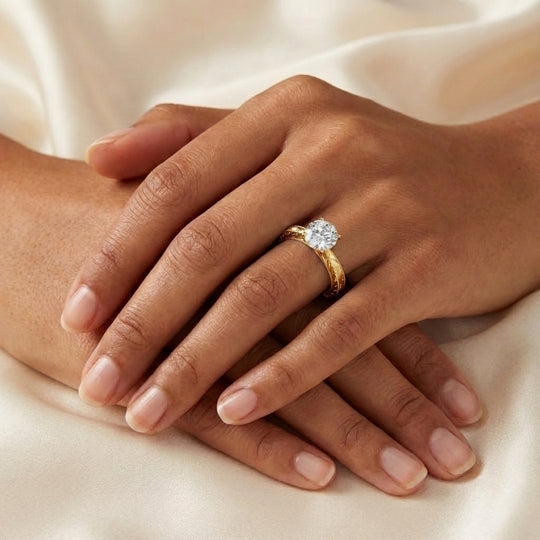 Eden Engraved Solitaire - alternate view